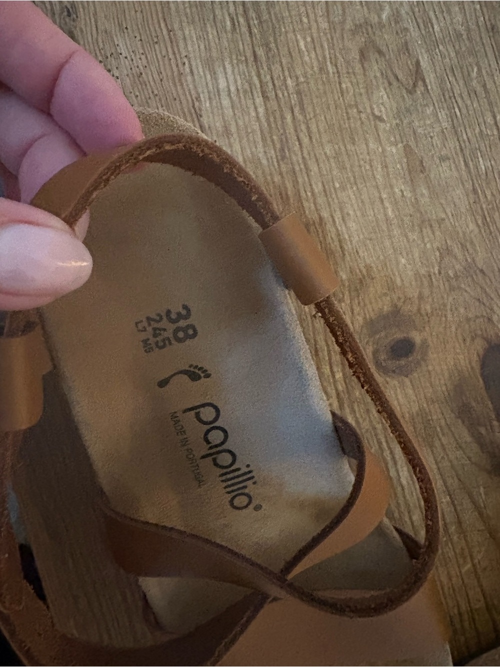 Papillio Sybil Tan Leather Crisscross Sandals - Picture 3 of 7